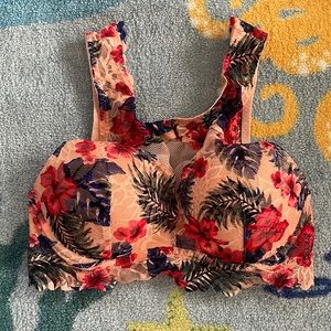 Pink VS Lace floral bralette